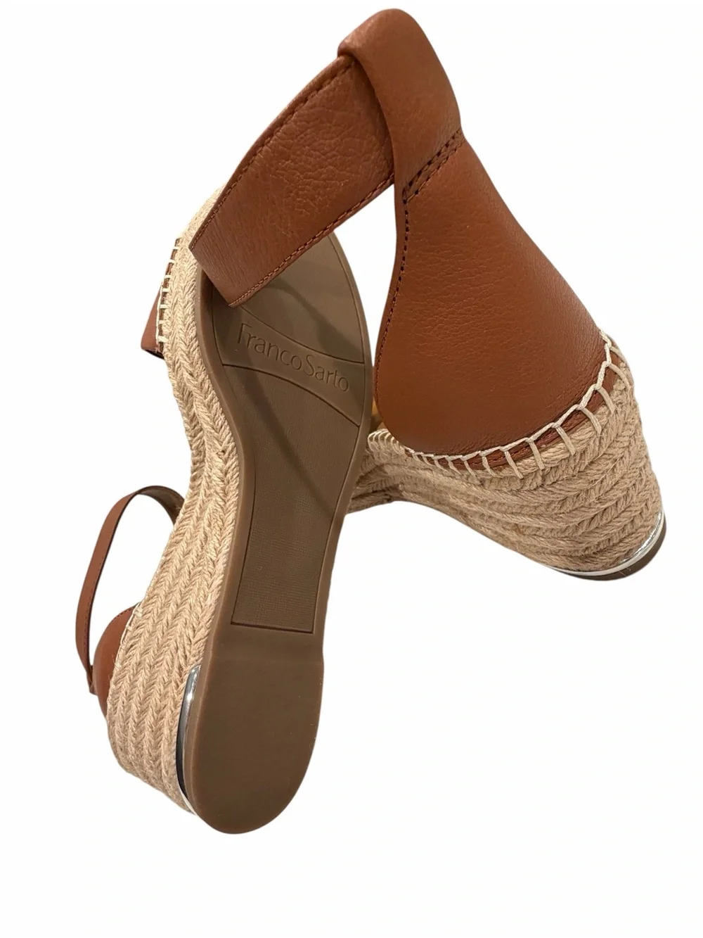 Franco Sarto Clemens Women’s Espadrille Wedge Sandals Tan Size 9.5M New in Box